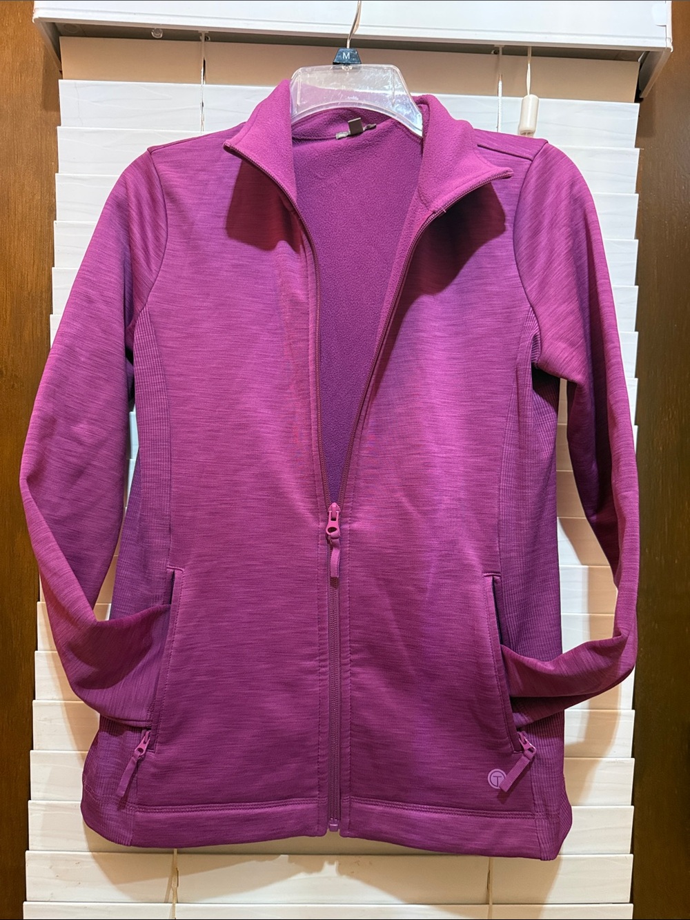 Talbots Magenta Full-Zip Utility Jacket